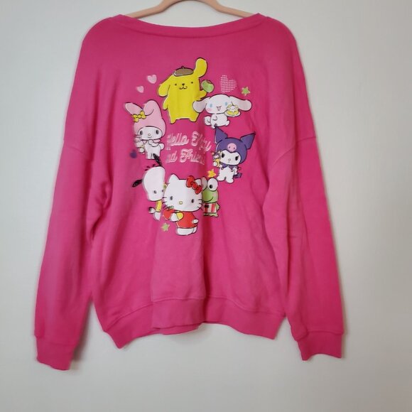 Womens 2x Hello Kitty Graphic Sweatshirt Pink - Picture 4 of 8